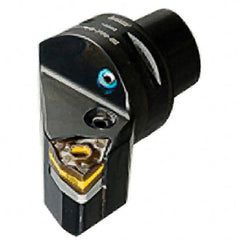 Iscar - Left Hand Cut, Size C5, Various Insert Compatiblity, External Modular Turning & Profiling Cutting Unit Head - 25mm Ctr to Cutting Edge, 60mm Head Length, Through Coolant, Series CAMFIX & Heliturn LD - Exact Tooling