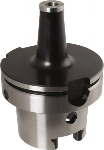 Iscar - HSK100A Taper Shank 12mm Hole End Mill Holder/Adapter - 23mm Nose Diam, 87mm Projection, Through-Spindle Coolant - Exact Tooling