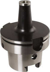 Iscar - HSK100A Taper Shank 12mm Hole End Mill Holder/Adapter - 23mm Nose Diam, 87mm Projection, Through-Spindle Coolant - Exact Tooling