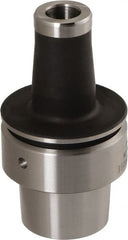 Iscar - HSK40E Taper Shank 10mm Hole End Mill Holder/Adapter - 18mm Nose Diam, 53mm Projection, Through-Spindle Coolant - Exact Tooling