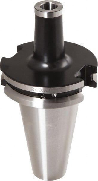 Iscar - DIN69871-40 Taper Shank 10mm Hole End Mill Holder/Adapter - 18mm Nose Diam, 58mm Projection, Through-Spindle Coolant - Exact Tooling