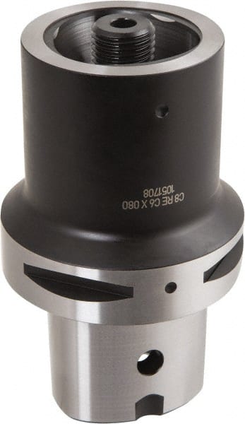 Iscar - C8 Outside Modular Connection, C6 Inside Modular Connection, Capto to Capto Reducing Adapter - 80mm Projection, 80mm Nose Diam, 0.0001" TIR, Through Coolant - Exact Tooling