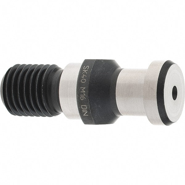 Iscar - DIN69871-40 Taper, M16x2 Thread, 15° Angle Radius, Standard Retention Knob - 2-1/8" OAL, 3/4" Knob Diam, 1.0236" from Knob to Flange, 0.6693" Pilot Diam - Exact Tooling