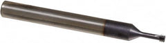 Iscar - 0.1083" Cutting Diam, 3 Flute, Solid Carbide Helical Flute Thread Mill - Internal Thread, 7.5mm LOC, 58mm OAL, 6mm Shank Diam - Exact Tooling