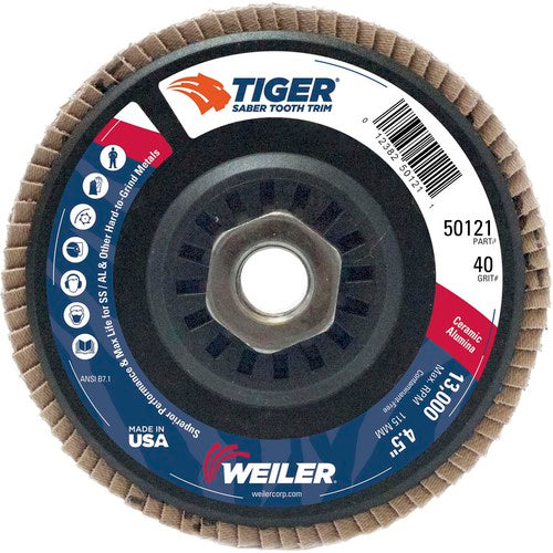 WEILER 4-1/2″ SABER TOOTH CERAMIC - Exact Tooling
