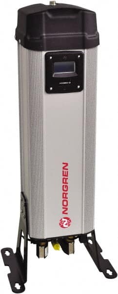 Norgren - 10 CFM at 100 psi Inlet, 8 CFM at 100 psi Outlet, Desiccant Air Dryer - 5/16" NPT Inlet/Outlet x 10.3" Long x 6.7" Wide x 25" High - Exact Tooling