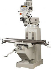 Enco - 10" Table Width x 54" Table Length, Variable Speed Pulley Control, 3 Phase Knee Milling Machine - R8 Spindle Taper, 3 hp - Exact Tooling