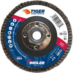 ‎4-1/2 Saber Tooth High Density Ceramic Abrasive, 40C, 5/8″-11 UNC Nut - Exact Tooling
