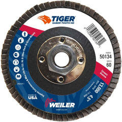 ‎4-1/2 Saber Tooth High Density Ceramic Abrasive, 60C, 5/8″-11 UNC Nut - Exact Tooling