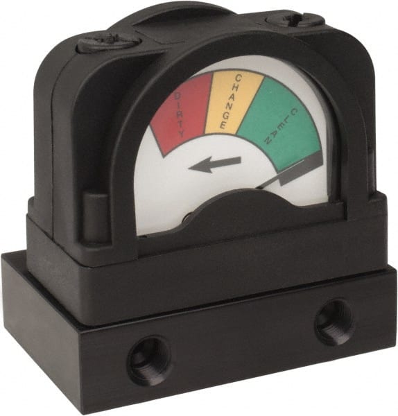 PRO-SOURCE - Glass Filled Nylon FRL Pressure Gauge - Use with Filters - Exact Tooling
