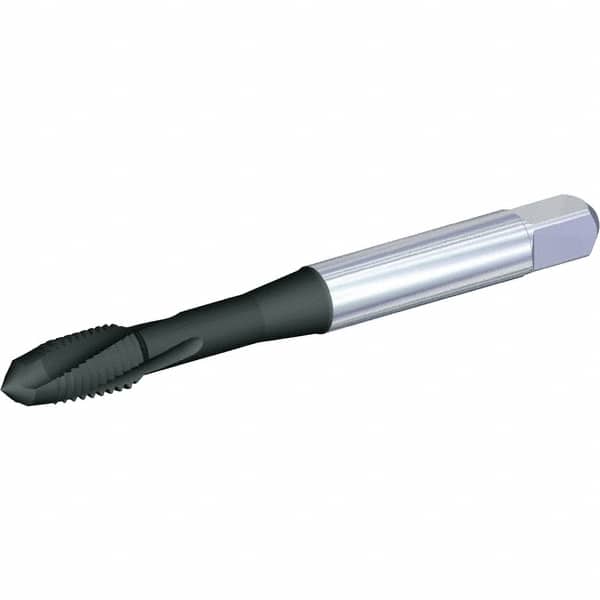 Kennametal - 3/8-24 UNF 3 Flute 3B Plug Spiral Flute Tap - Powdered Metal, Nitride Finish, 74.5mm OAL, Left Hand Flute, Right Hand Thread, H3, Series T660 - Exact Tooling