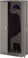 Tennsco - 2 Shelf Wardrobe Storage Cabinet - Steel, 36" Wide x 18" Deep x 78" High, Medium Gray - Exact Tooling