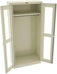 Tennsco - 6 Shelf Wardrobe Storage Cabinet - Steel, 36" Wide x 24" Deep x 78" High, Champagne/Putty - Exact Tooling