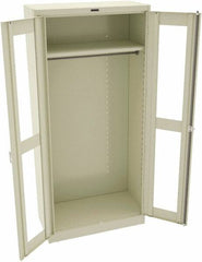 Tennsco - 6 Shelf Wardrobe Storage Cabinet - Steel, 36" Wide x 18" Deep x 78" High, Champagne/Putty - Exact Tooling