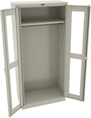 Tennsco - 1 Shelf Wardrobe Storage Cabinet - Steel, 36" Wide x 18" Deep x 78" High, Light Gray - Exact Tooling