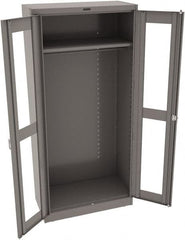 Tennsco - 6 Shelf Wardrobe Storage Cabinet - Steel, 36" Wide x 18" Deep x 78" High, Medium Gray - Exact Tooling