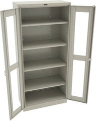 Tennsco - 5 Shelf Visible Storage Cabinet - Steel, 36" Wide x 24" Deep x 78" High, Medium Gray - Exact Tooling