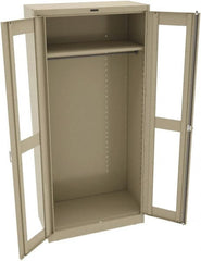 Tennsco - 6 Shelf Wardrobe Storage Cabinet - Steel, 36" Wide x 24" Deep x 78" High, Sand - Exact Tooling