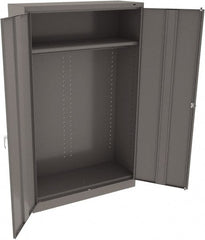 Tennsco - 1 Shelf Wardrobe Storage Cabinet - Steel, 48" Wide x 18" Deep x 78" High, Medium Gray - Exact Tooling