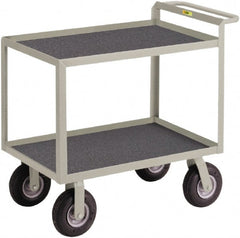 Little Giant - 1,200 Lb Capacity, 24" Wide x 36" Long x 38" High Instrument Cart - 2 Shelf, Steel, 4 Rigid/2 Swivel Casters - Exact Tooling