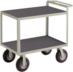 Little Giant - 1,200 Lb Capacity, 24" Wide x 36" Long x 38" High Instrument Cart - 2 Shelf, Steel, 2 Rigid/2 Swivel Casters - Exact Tooling