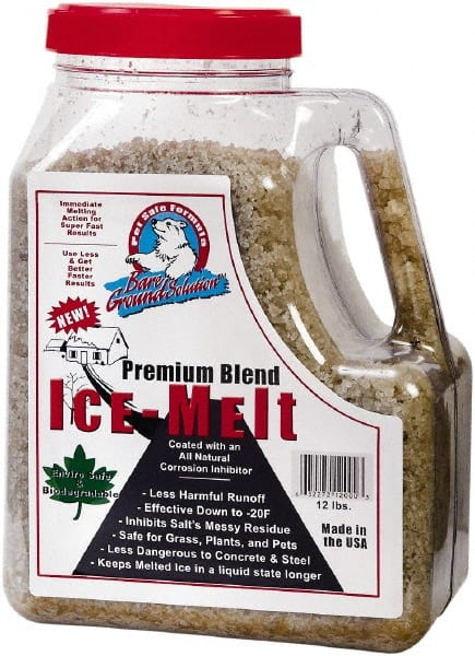 Bare Ground Solutions - 12 Lb Jug Calcium Chloride Granules - Effective to -20°F - Exact Tooling