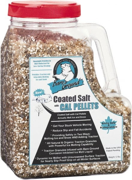 Bare Ground Solutions - 12 Lb Jug Calcium Chloride Pellets - Effective to -20°F - Exact Tooling