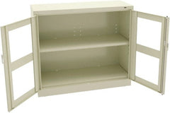 Tennsco - 2 Shelf Visible Storage Cabinet - Steel, 48" Wide x 18" Deep x 42" High, Champagne/Putty - Exact Tooling