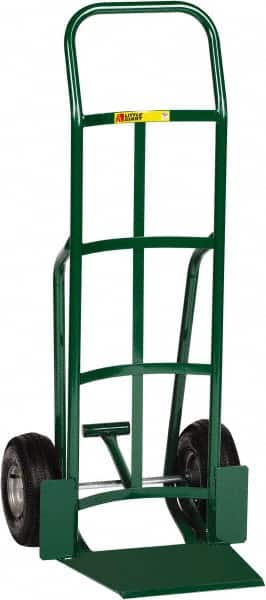 Little Giant - 800 Lb Capacity 47" OAH Hand Truck - 13-1/2 x 16" Base Plate, Continuous Handle, Steel, Pneumatic Wheels - Exact Tooling