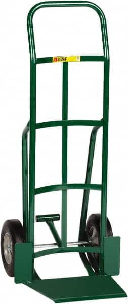 Little Giant - 800 Lb Capacity 47" OAH Hand Truck - 13-1/2 x 16" Base Plate, Continuous Handle, Steel, Solid Rubber Wheels - Exact Tooling