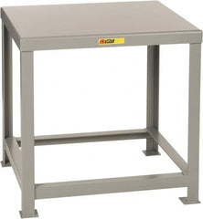 Little Giant - 30 Wide x 16" Deep x 36" High, 7 Gauge Steel Heavy-Duty Machine Table - Fixed Legs, Gray - Exact Tooling