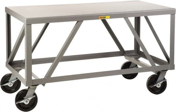 Little Giant - Mobile Table - Fixed Leg, Gray, 36" Deep - Exact Tooling