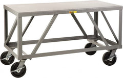 Little Giant - Mobile Table - Fixed Leg, Gray, 30" Deep - Exact Tooling