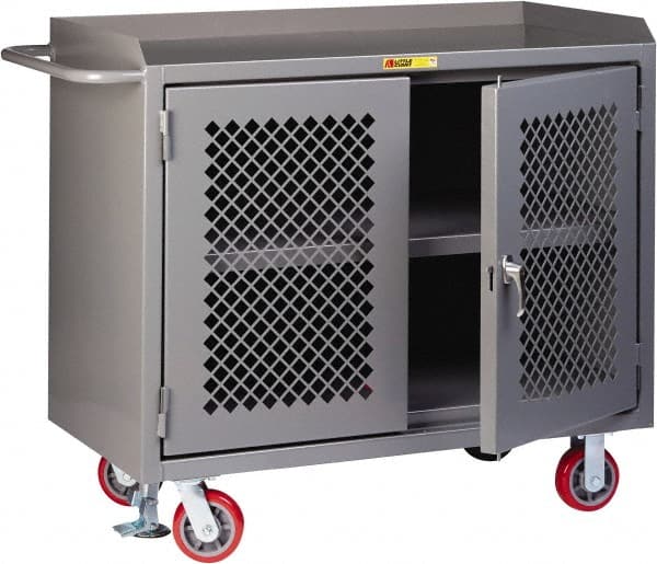 Little Giant - Mobile Service Workbench - Steel, Gray, 48" Long x 24" Deep x 41" High - Exact Tooling