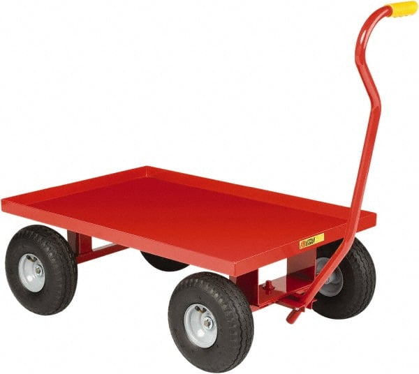 Little Giant - 1,200 Lb Capacity Steel Wagon Truck - Steel Deck, 24" OAW - Exact Tooling