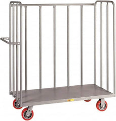 Little Giant - 3,600 Lb Capacity Steel 3-Sided Truck - Steel Deck, 24" OAW, 48" Platform Length, Polyurethane Casters - Exact Tooling