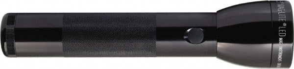 Mag-Lite - LED Bulb, Industrial/Tactical Flashlight - Black Aluminum Body, 2 D Alkaline Batteries Not Included - Exact Tooling