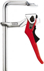 Bessey - 12" Capacity, 5-1/2" Throat Depth Steel (Profiled Rail) Bar Clamp - 1,200 Lb Clamping Pressure, 16" OAL - Exact Tooling