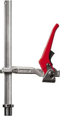 Bessey - 1,000 Lb Holding Capacity, 12" Max Opening Capacity, 1,000 Lb Clamping Pressure, Manual Hold Down Clamp - 7-15/16" Arm Length, 8-21/32" Clamp Length, 1-5/8" Clamp Width, 15-3/4" Clamp Height, 28mm Stud Mount, Steel - Exact Tooling