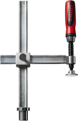 Bessey - 1,200 Lb Holding Capacity, 12" Max Opening Capacity, 1,200 Lb Clamping Pressure, Manual Hold Down Clamp - 10" Arm Length, 10-7/16" Clamp Length, 2-19/32" Clamp Width, 15-3/4" Clamp Height, 28mm Stud Mount, Steel - Exact Tooling