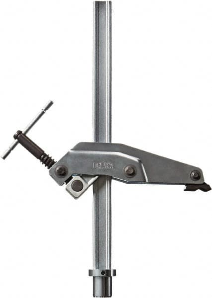 Bessey - 1100 Lb Holding Capacity, 12" Max Opening Capacity, 1100 Lb Clamping Pressure, Manual Hold Down Clamp - 6-7/8" Arm Length, 11-7/16" Clamp Length, 1-3/4" Clamp Width, 15-3/4" Clamp Height, 28mm Stud Mount, Steel - Exact Tooling