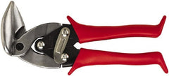 Midwest Snips - 1-1/4" Length of Cut, Left Pattern Upright Aviation Snip - 8" OAL, 24 AWG Steel Capacity - Exact Tooling