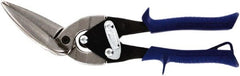 Midwest Snips - 2-3/8" Length of Cut, Straight Pattern Offset Aviation Snip - 10-1/2" OAL, 20 AWG Steel Capacity - Exact Tooling