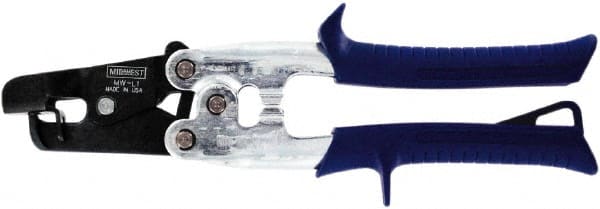 Midwest Snips - 9" OAL Snap Lock Punch for HVAC - 1" Jaw Width, 1/4" Jaw Depth - Exact Tooling