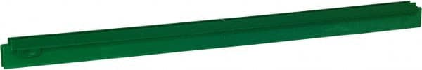 Vikan - 27.6" Polypropylene Blade Squeegee Refill - Threaded End, Double Edge, Green, Polypropylene Holder, Use with 77152 - Exact Tooling