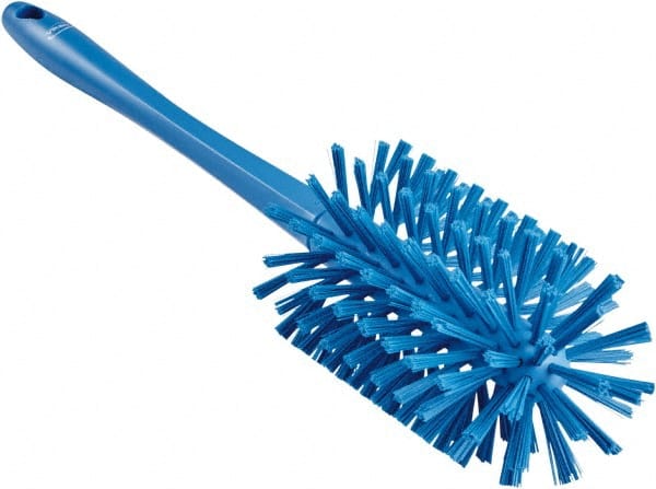 Vikan - 3-1/2" Diam Polyester Bottle Brush - 17" OAL, 6-1/4" Head Length, Polypropylene Handle - Exact Tooling