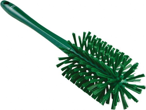 Vikan - 3-1/2" Diam Polyester Bottle Brush - 17" OAL, 6-1/4" Head Length, Polypropylene Handle - Exact Tooling