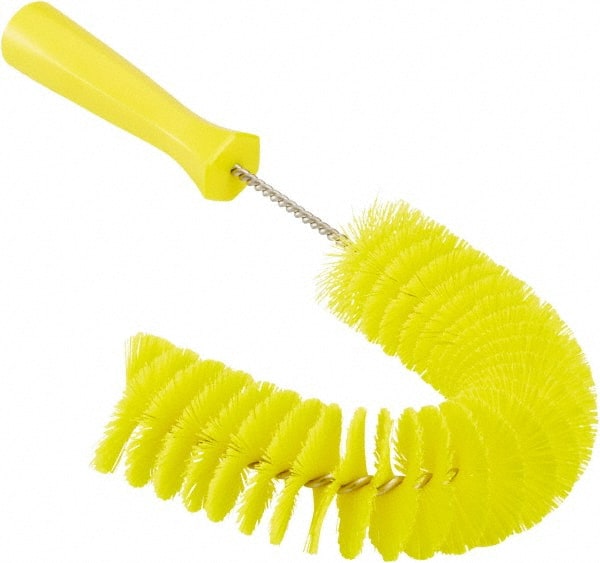 Vikan - 2-1/4" Diam Polyester Hook Brush - 15-1/2" OAL, 6-1/2" Head Length, Polypropylene Handle - Exact Tooling