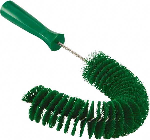Vikan - 2-1/4" Diam Polyester Hook Brush - 15-1/2" OAL, 6-1/2" Head Length, Polypropylene Handle - Exact Tooling