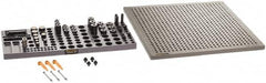 Renishaw - M8, CMM Magnetic & Clamping Kit - Use with CMM Fixtures, Includes 47Pc. Component Set, 450x450mm Plate - Exact Tooling